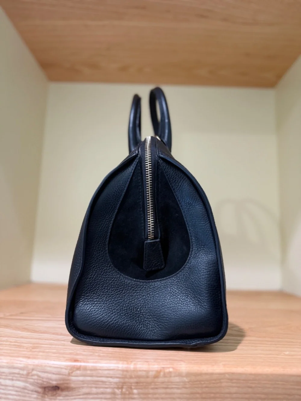 Roberto Cavalli Vitello Stampa Dollaro Black Pebbled Leather Satchel
